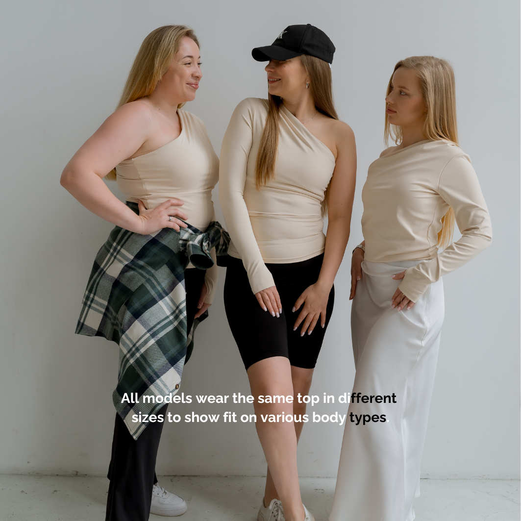 Bra Asymmetrical One Sleeve Top