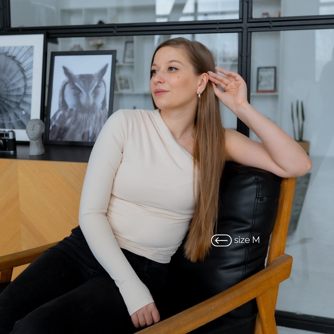Bra Asymmetrical One Sleeve Top