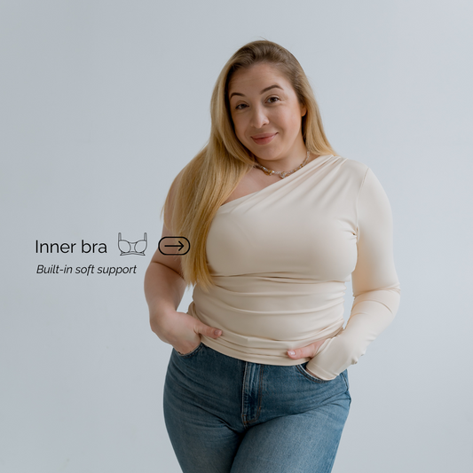 Bra Asymmetrical One Sleeve Top